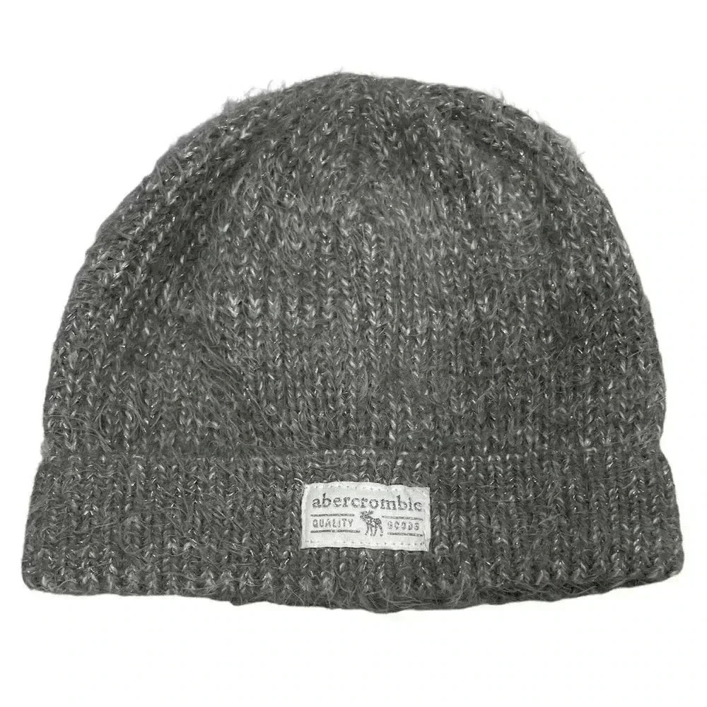 Abercrombie Kids Grey with Metallic Gold Beanie
